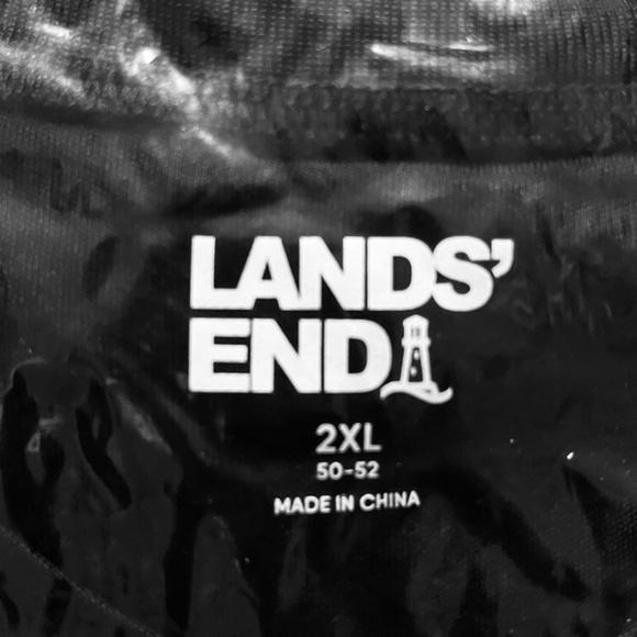 Lands End 100% Silk, CrewNeck Baselayer, XXL Black NWT - Picture 2 of 5